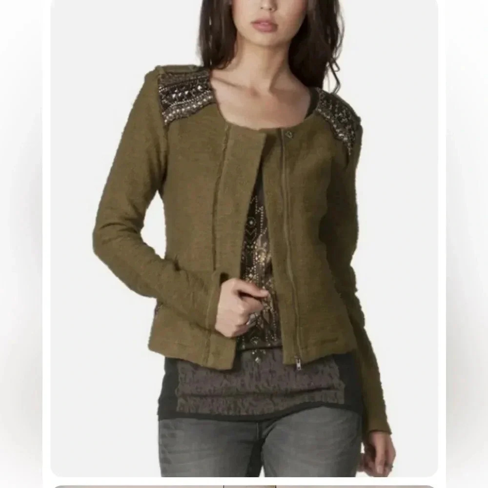 NWT Black Miss Me | Rhinestone Jacket in BLACK | Size Medium